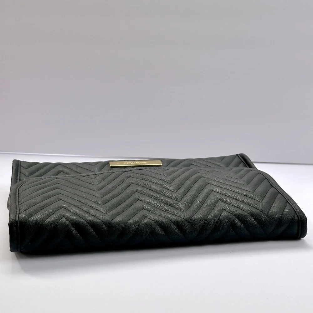 Tartan + Twine Black Quilted Cosmetic Bag